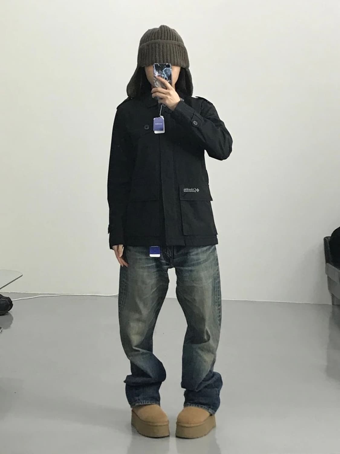 콜럼비아 블랙 바람막이 자켓 상품이미지2