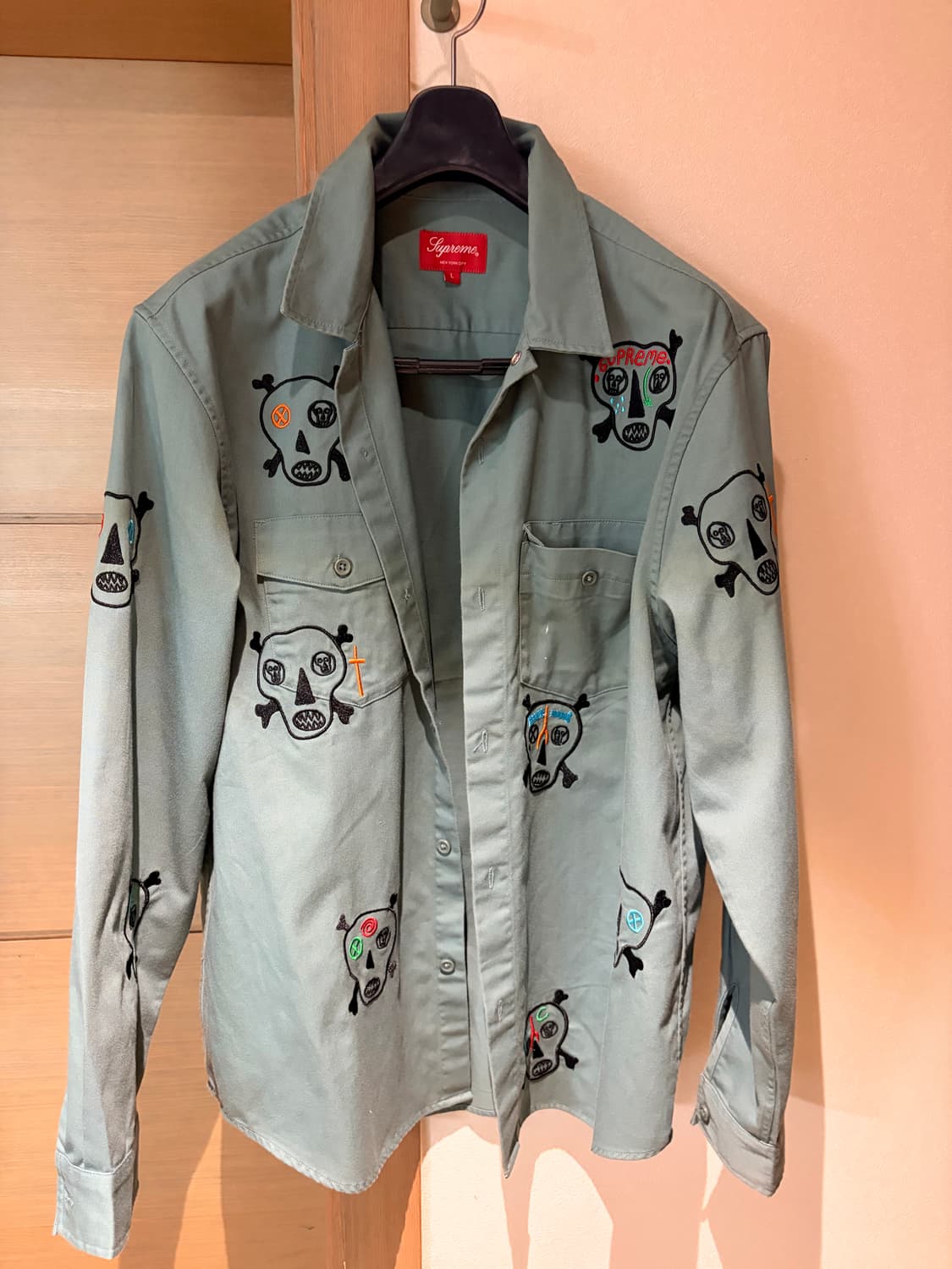[L] 슈프림 스컬 워크셔츠 상품이미지2