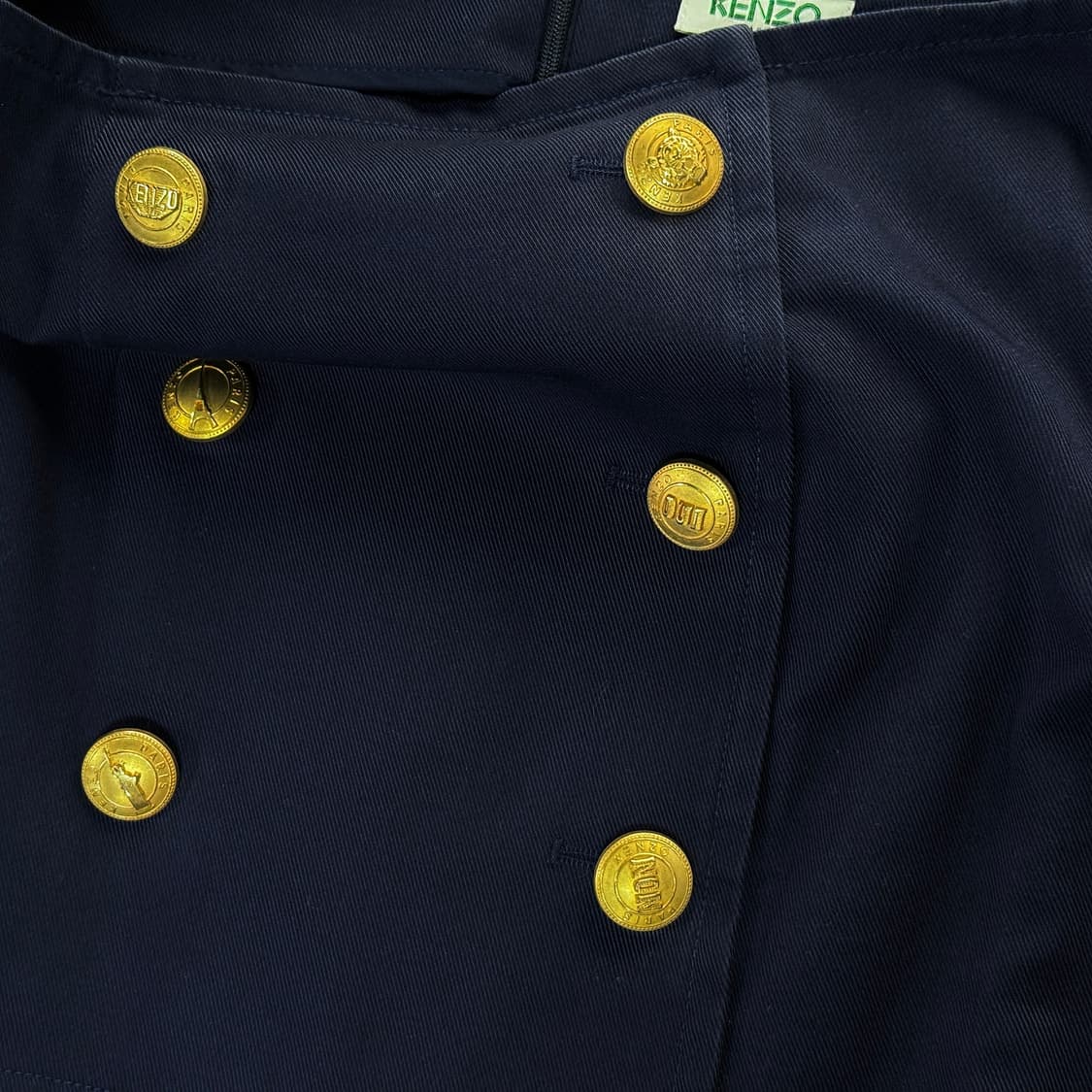 겐조 로고 골드 버튼 미디 스커트 상품이미지2