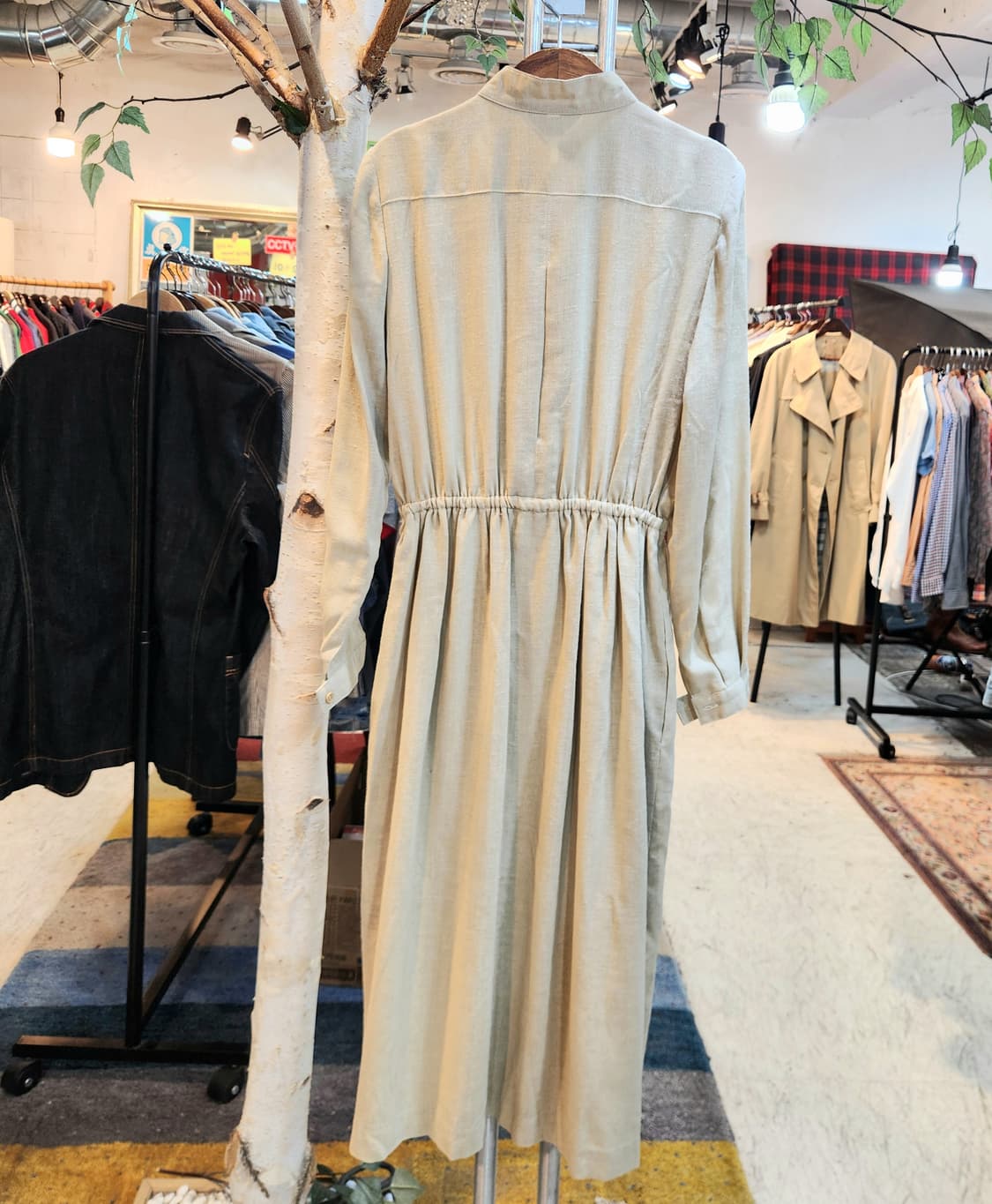 일본 빈티지 리넨 블렌드 원피스 미사용품 상품이미지6