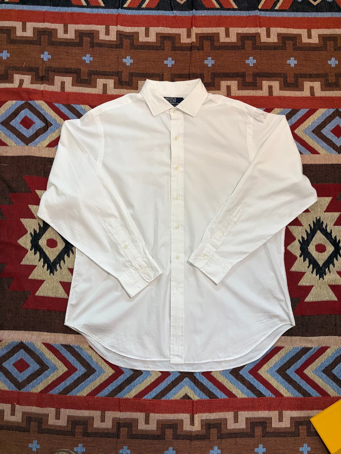 105-110) 폴로 랄프로렌 셔츠 화이트 투하이 코튼 상품이미지1