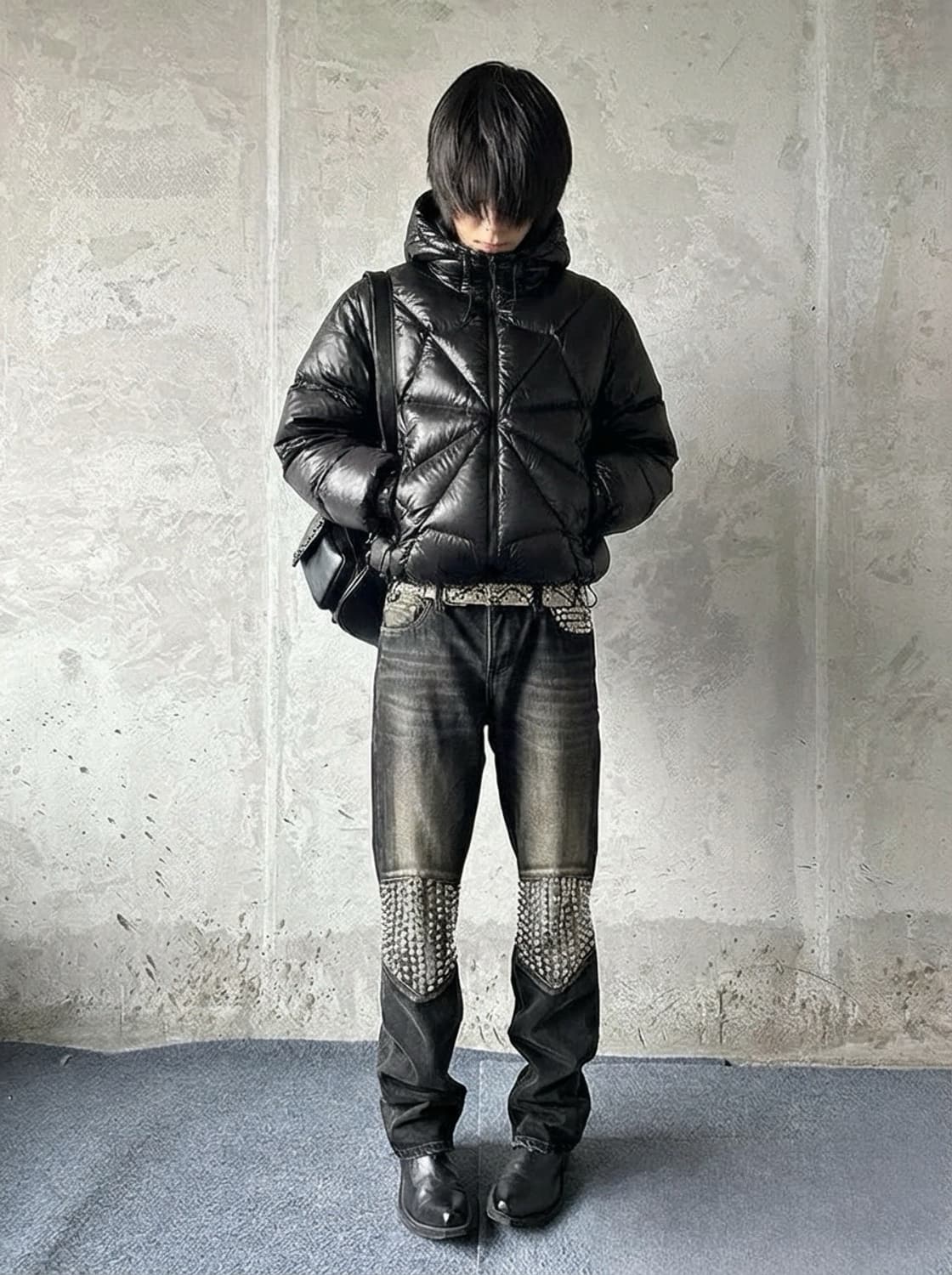 FETCH 25FW 방수 스파이더웹 구스다운  블랙 상품이미지1