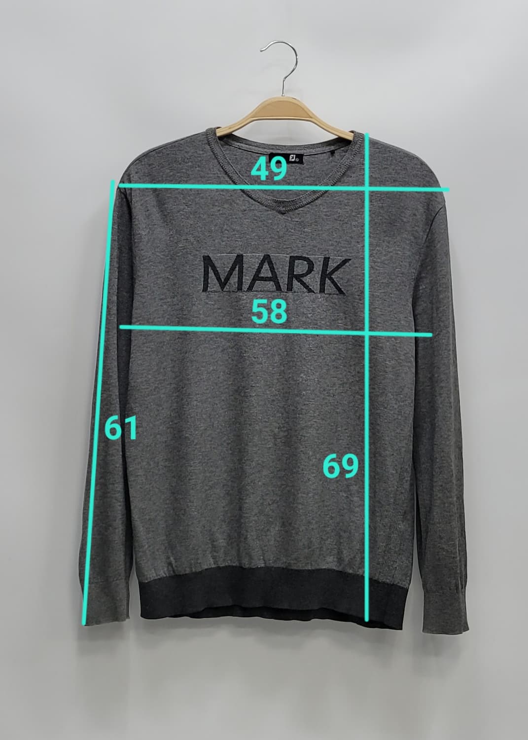 FOOTJOY 풋조이 골프 MARK로고 레이온 티셔츠 / 남 XL 그레이 상품이미지10