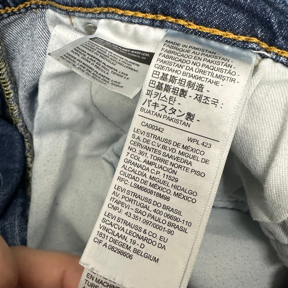 리바이스 511 진청 데님 청바지 팬츠 34인치 상품이미지8