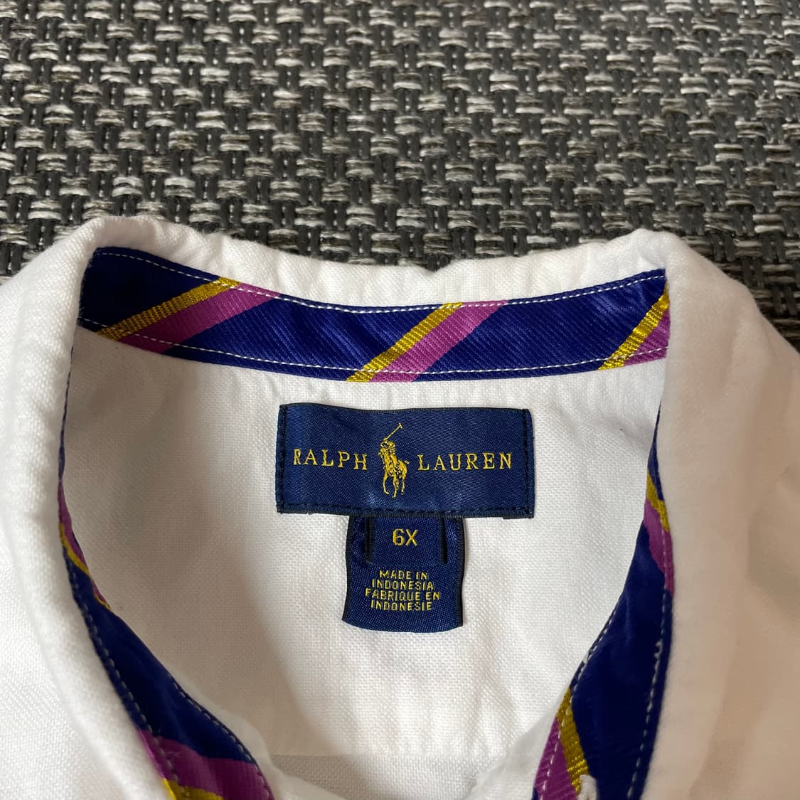 폴로랄프로렌 키즈 화이트 클래식 긴팔 셔츠 6X 상품이미지4