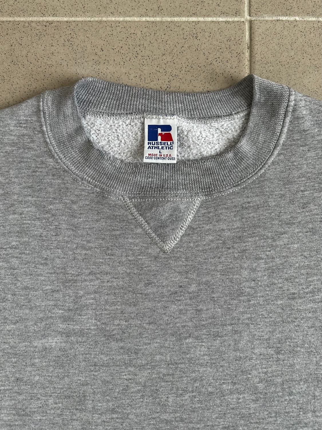 90s 빈티지 러셀 스웻셔츠 그레이 L USA 상품이미지4