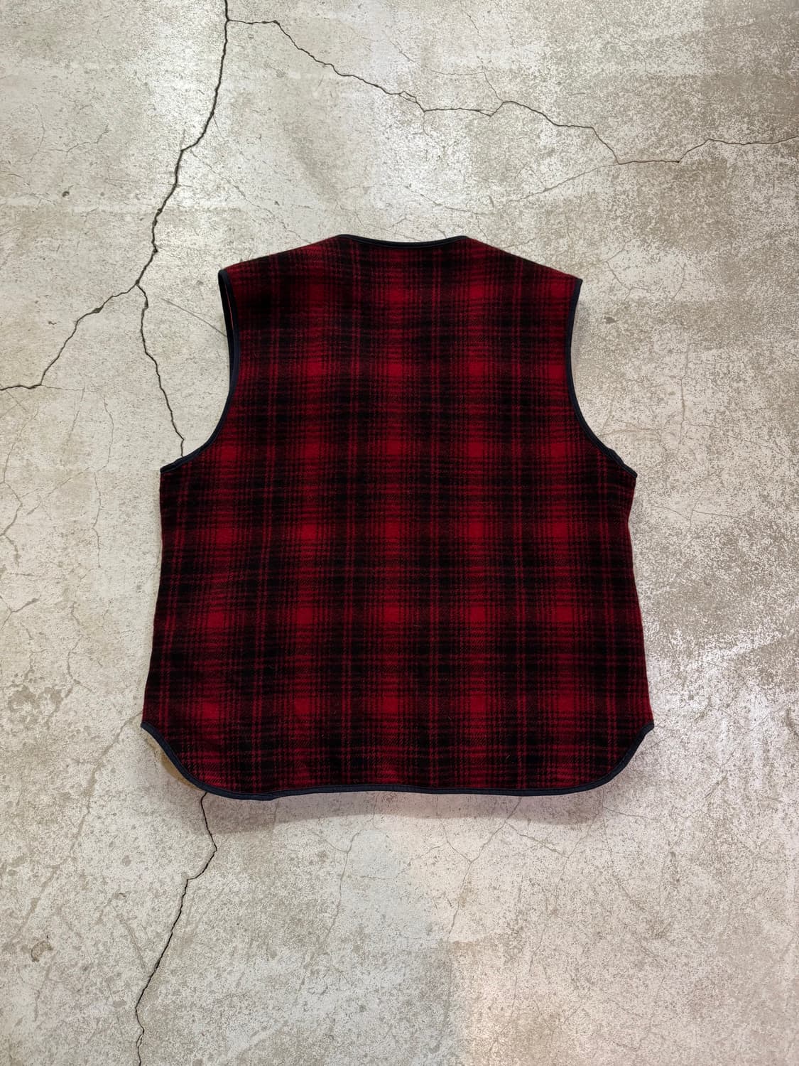 80s 울리치 리버시블 버팔로 체크 울 헌팅베스트 상품이미지4