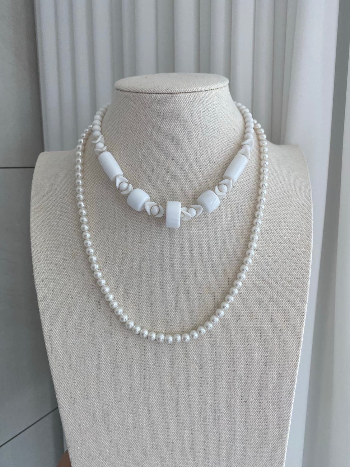 빈티지 비즈 화이트 목걸이 y2k 페어리 키치 상품이미지8