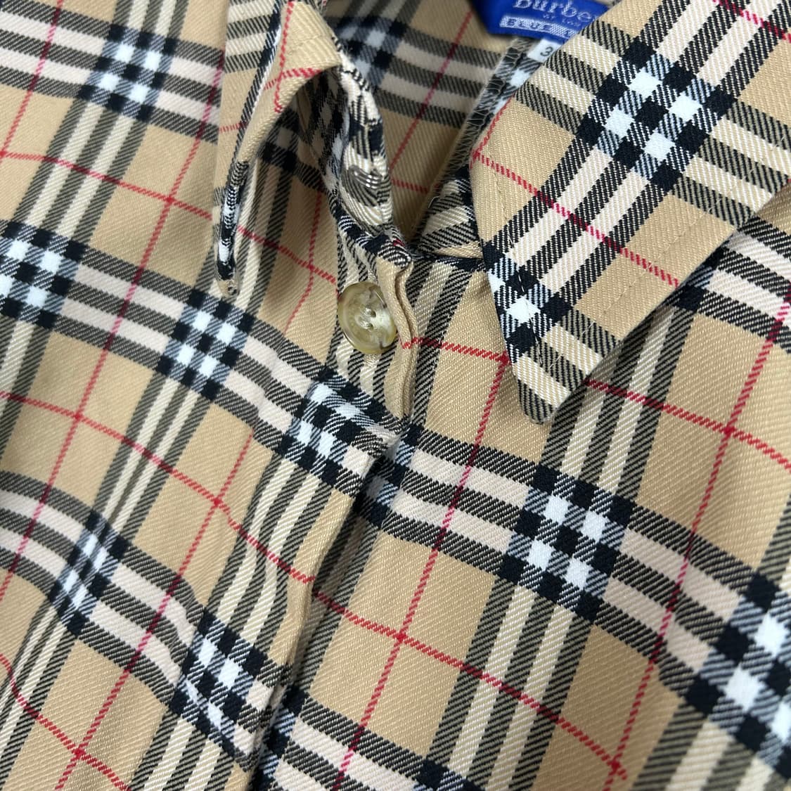 버버리 블루라벨 반팔 체크 셔츠 원피스 베이지 상품이미지4