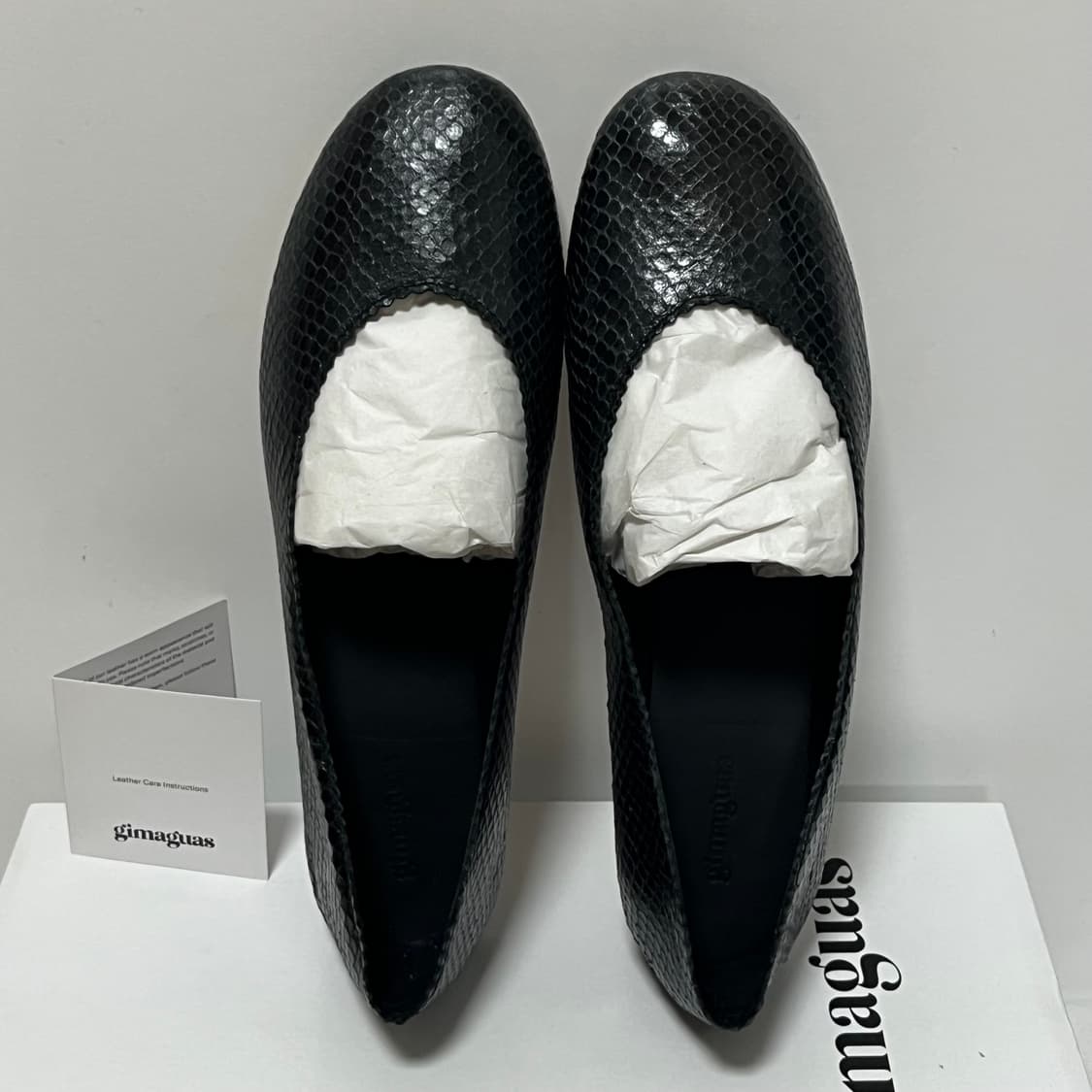 [37]기마구아스 파이톤 발레리나 플랫슈즈/블랙 상품이미지3