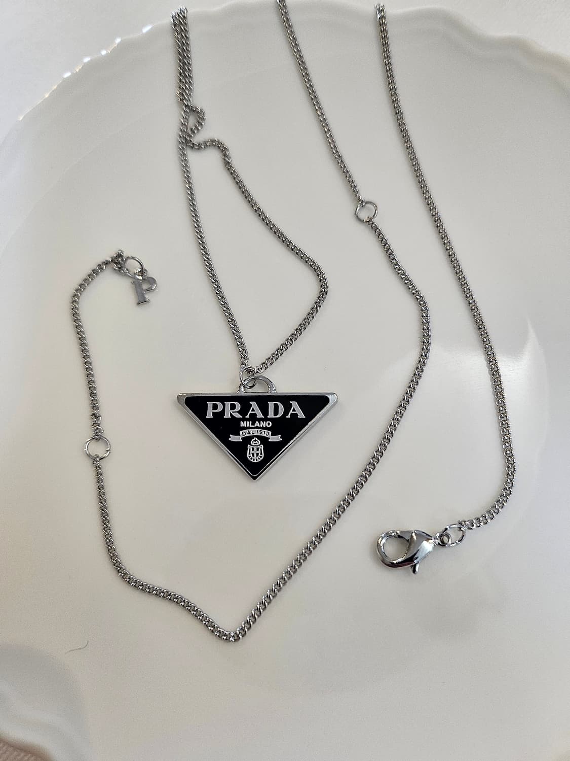프라다 업사이클링 체인 목걸이 블랙 상품이미지4