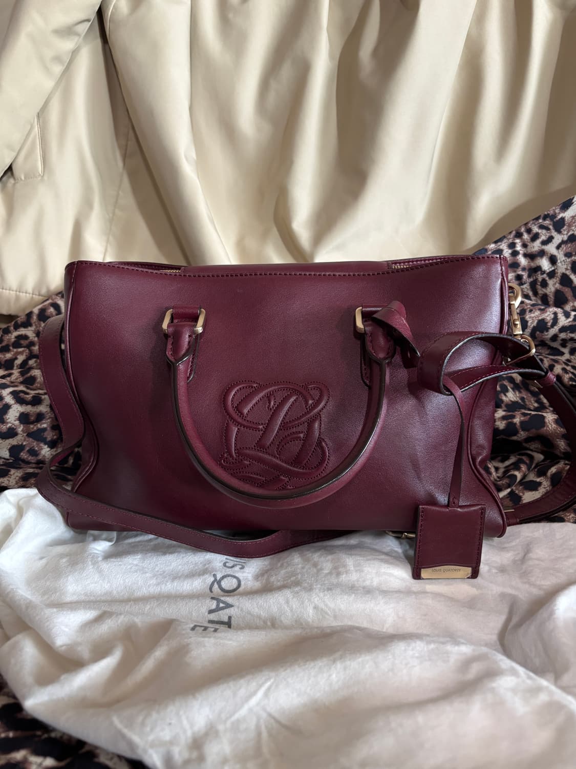 vintage louis quatorez wine leather bag 상품이미지1