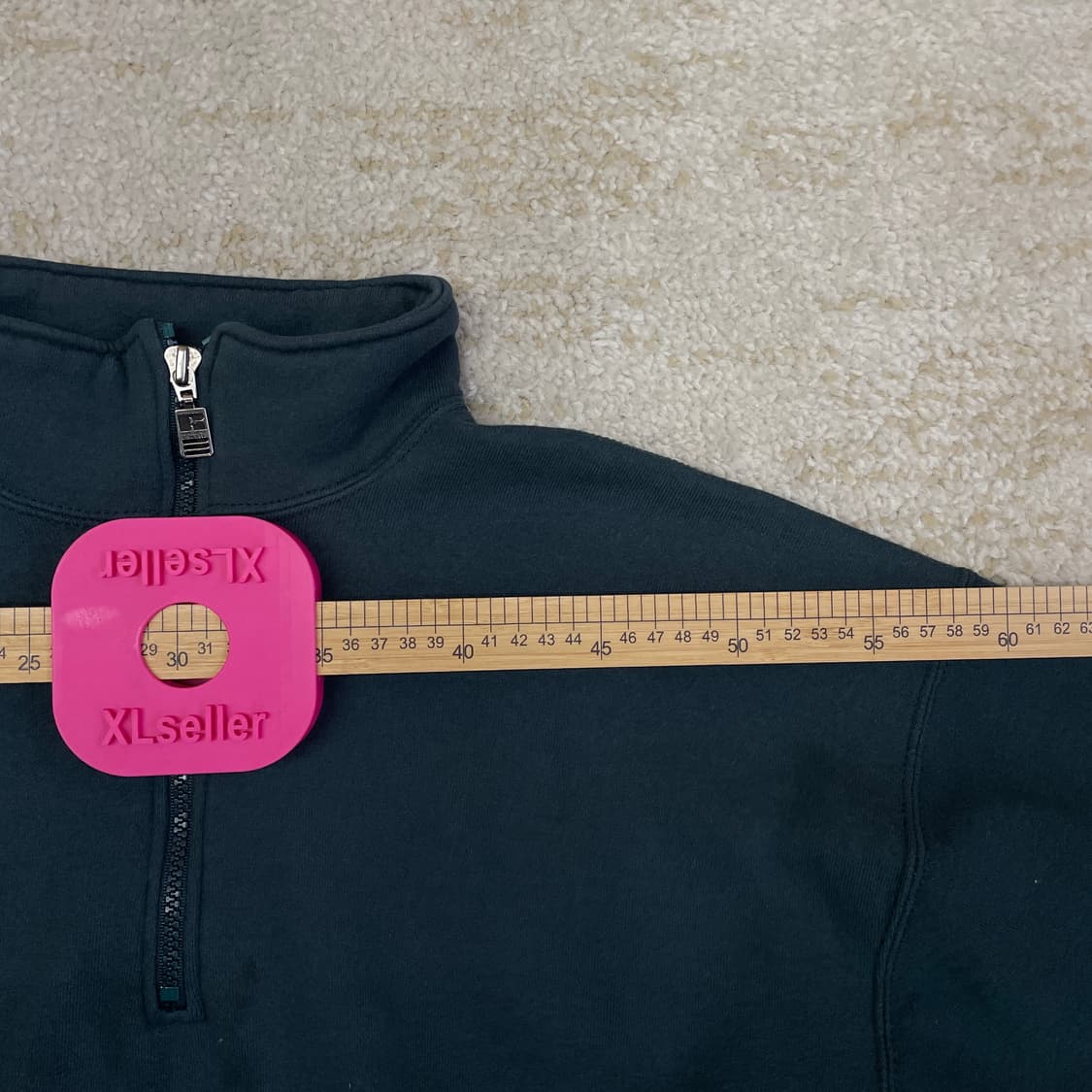 L] 90s Russell 러셀 made USA 하프 집업 코튼 스웻셔츠 상품이미지9