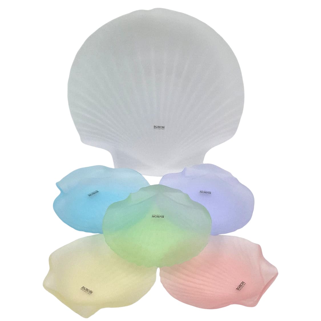 80s 히로타 핸드블로운 마블 조개 접시 트레이 1p 상품이미지3