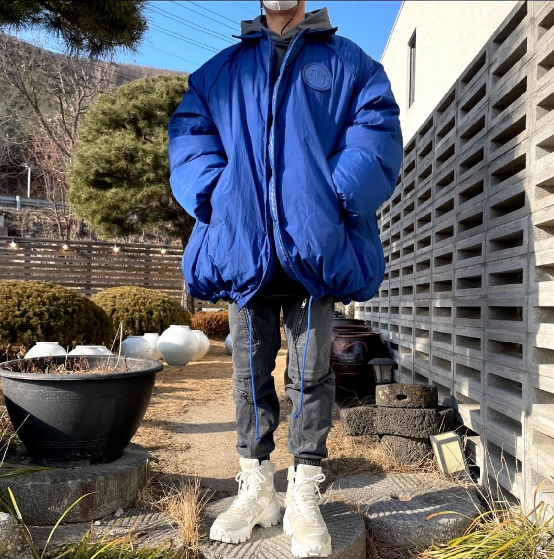 준지 컬렉션 189만 블루 리버시블 패딩 상품이미지7