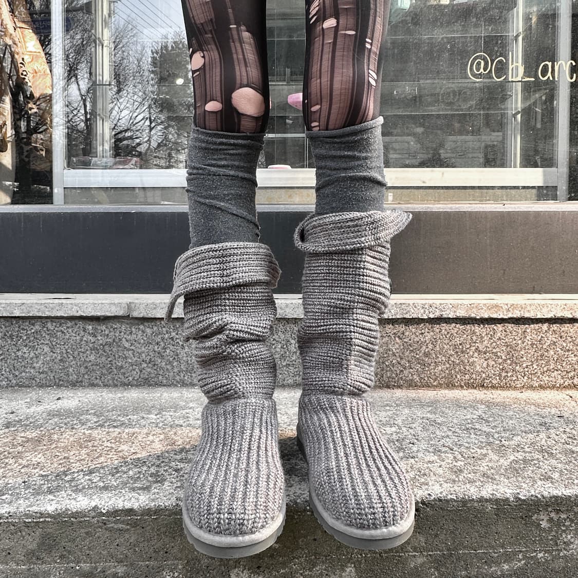 00s 그레이 니트 어그 카디 부츠 상품이미지4