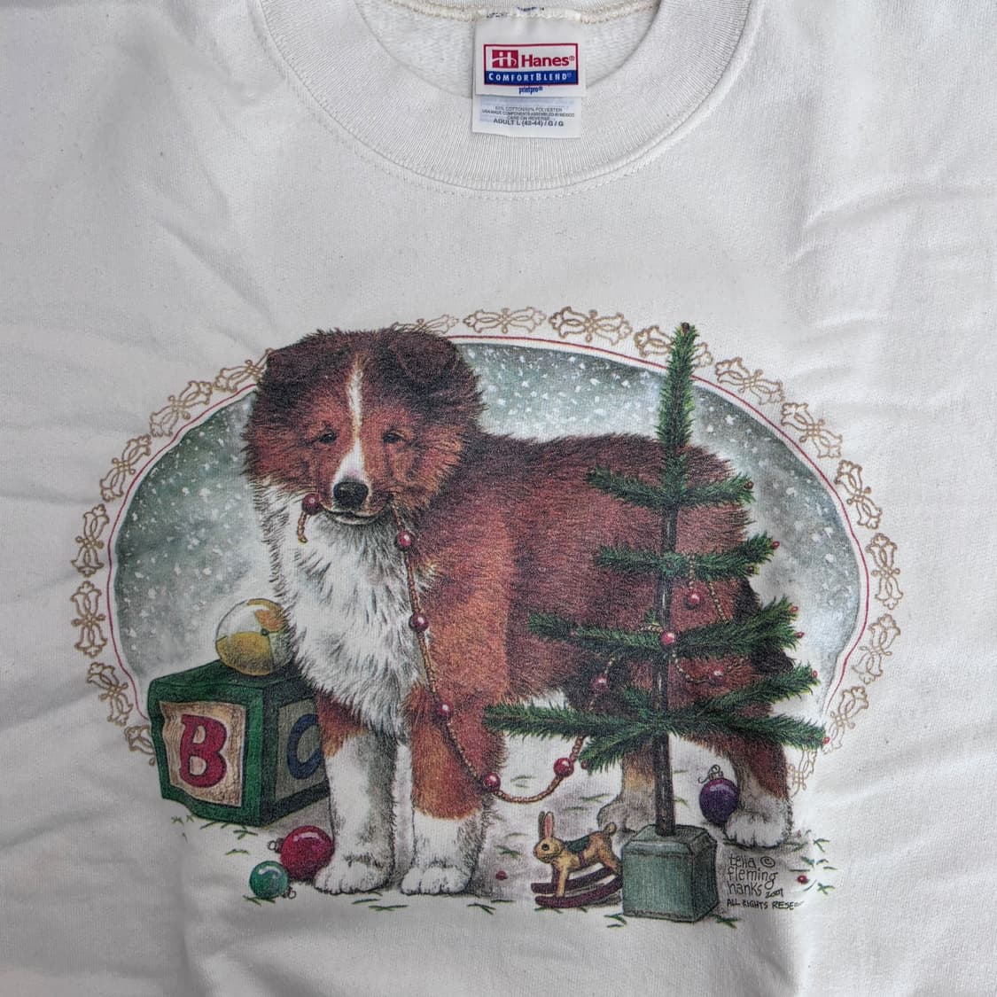 90s 헤인즈 프린팅 스웻셔츠 상품이미지2