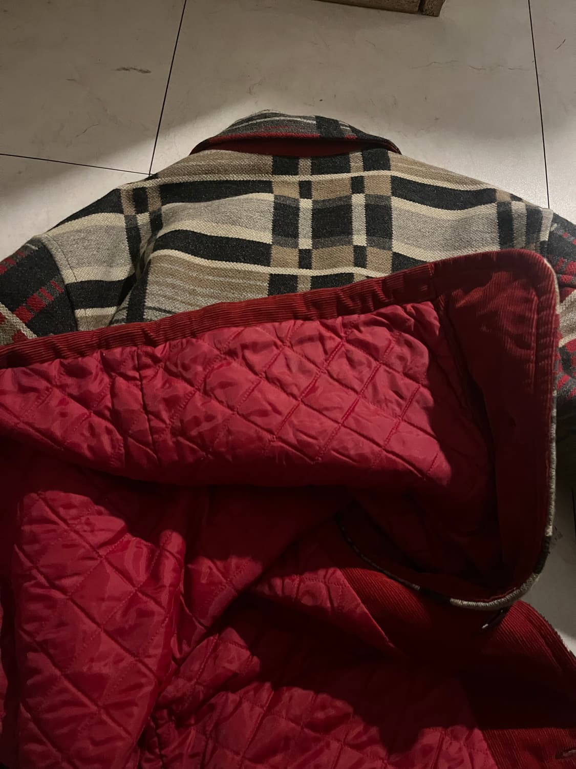 베네통 Benetton Made in italy 울 블렌드 코트 xl 상품이미지5