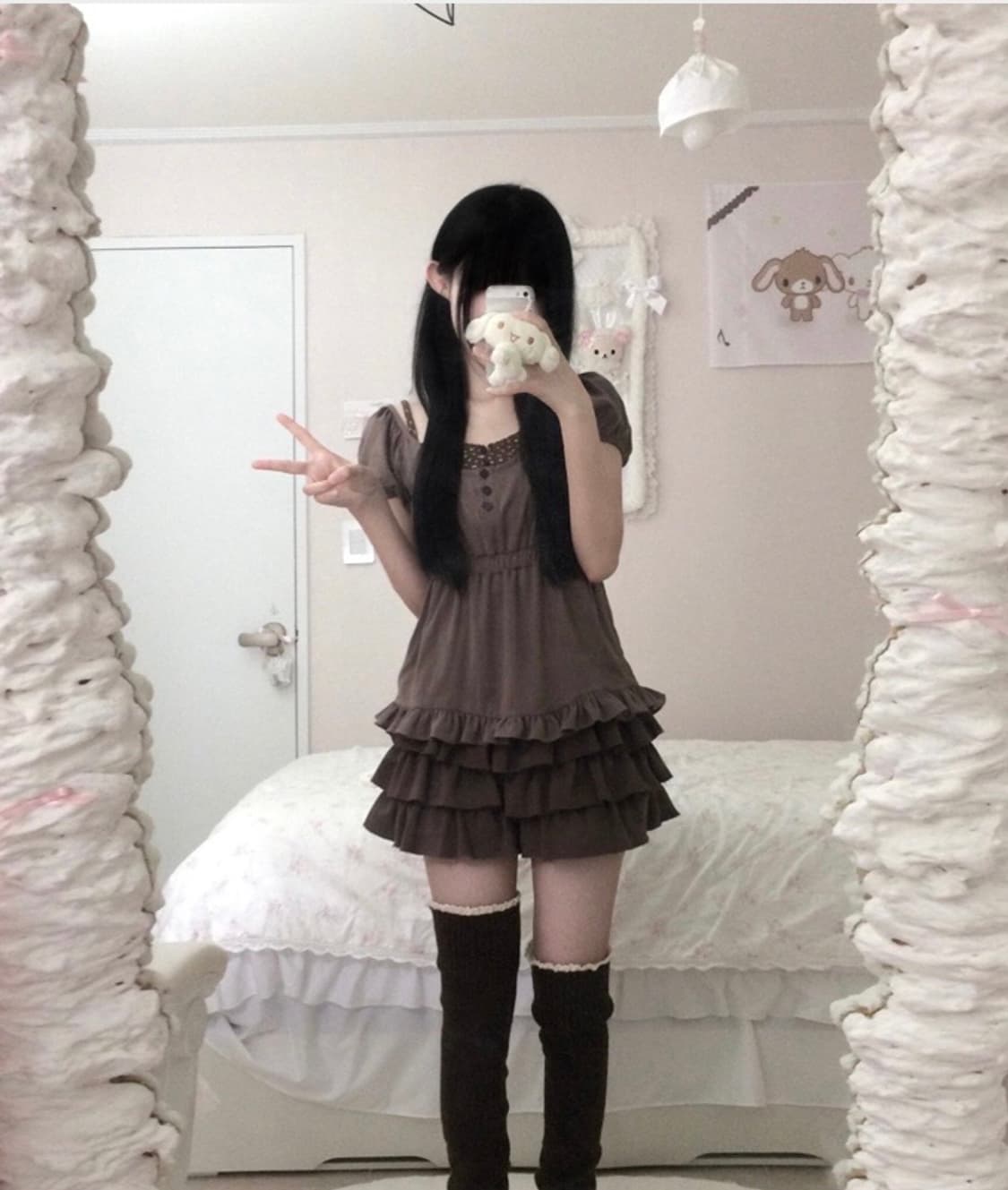 스너그 하치 블라우스 브라운 상품이미지7