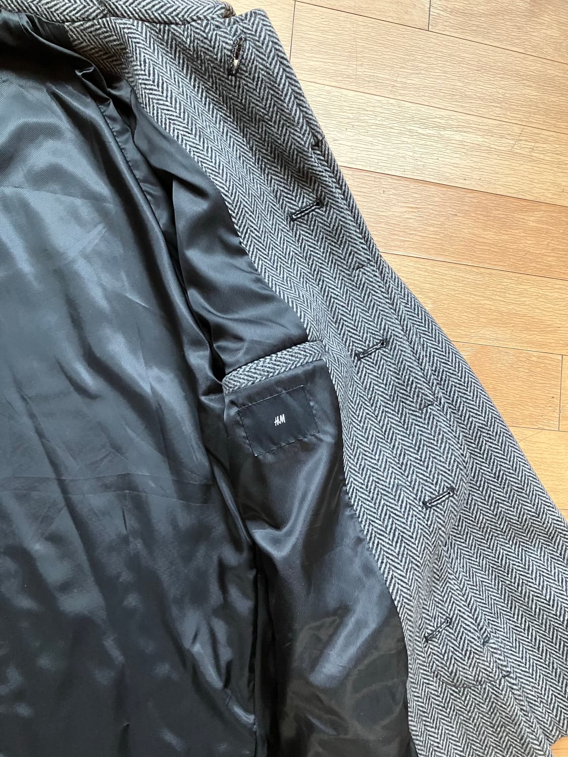 h&m 해링본 발마칸 코트 (오버핏) 상품이미지5