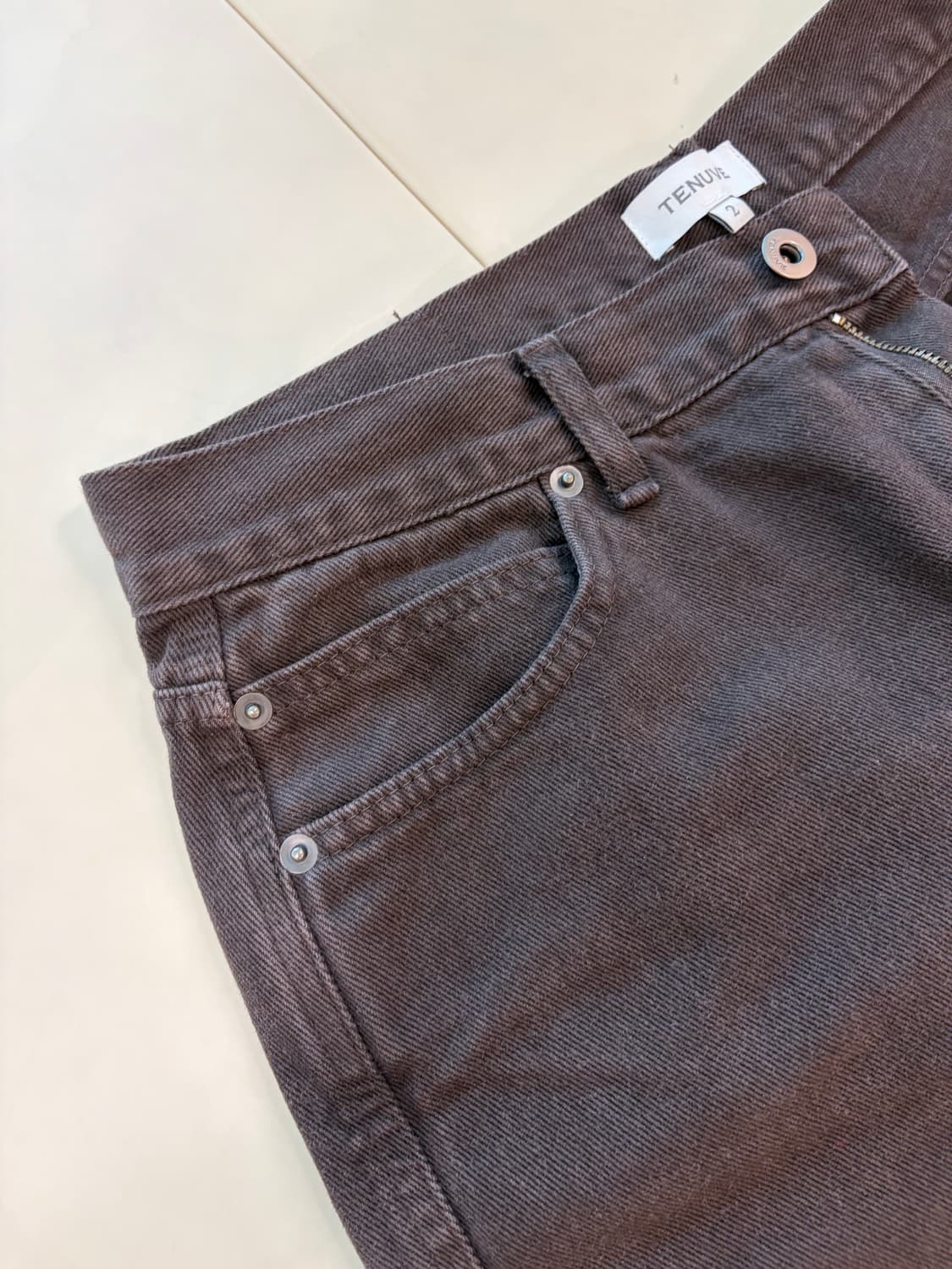 테누베 빈티지 브라운 데님 팬츠 2사이즈(M) no 상품이미지4