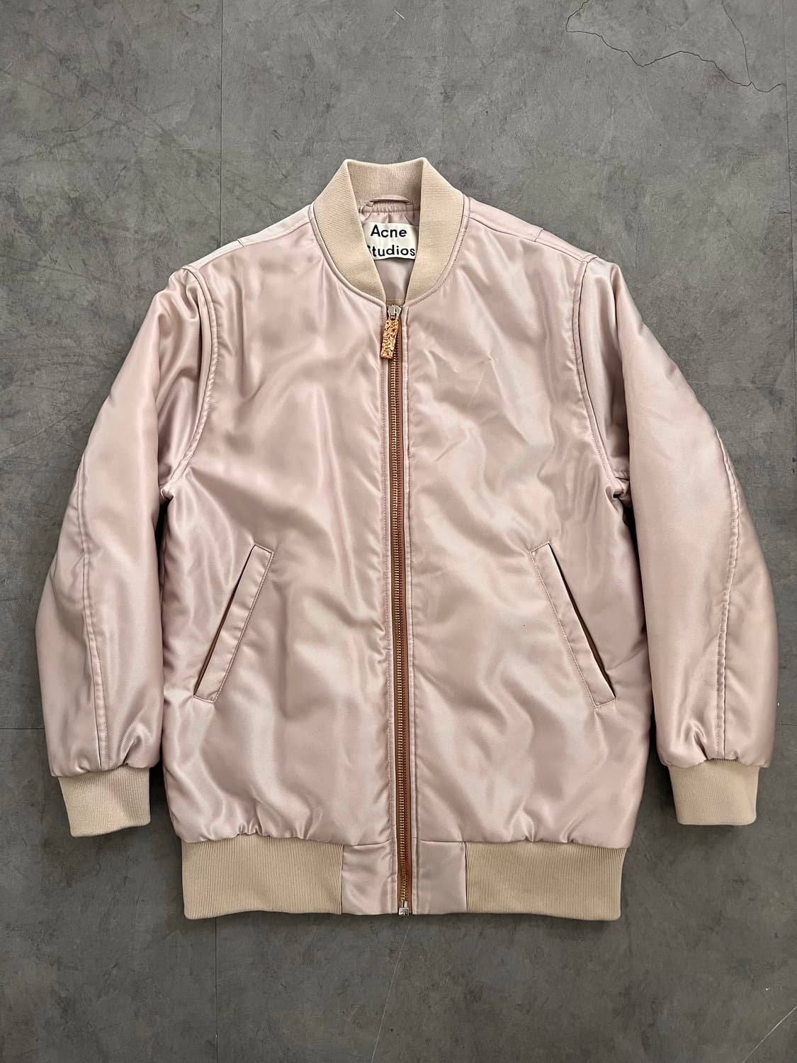 Acne Studios 아크네스튜디오 핑크 새틴 봄버 자켓 상품이미지4