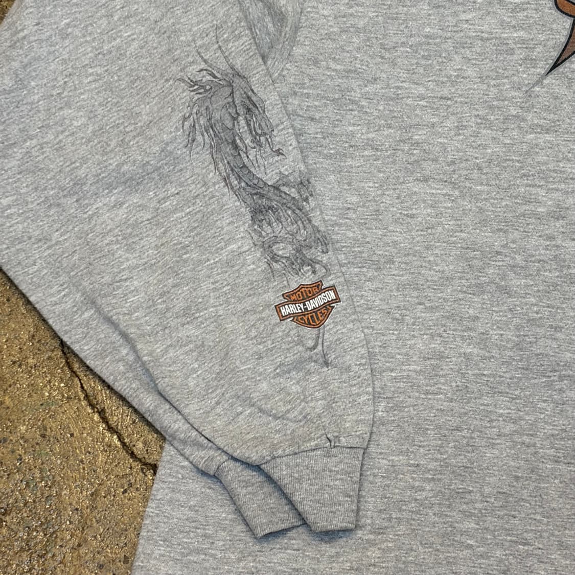 미국 빈티지 할리데이비슨 알라스카 롱슬리브 긴팔티 상품이미지5