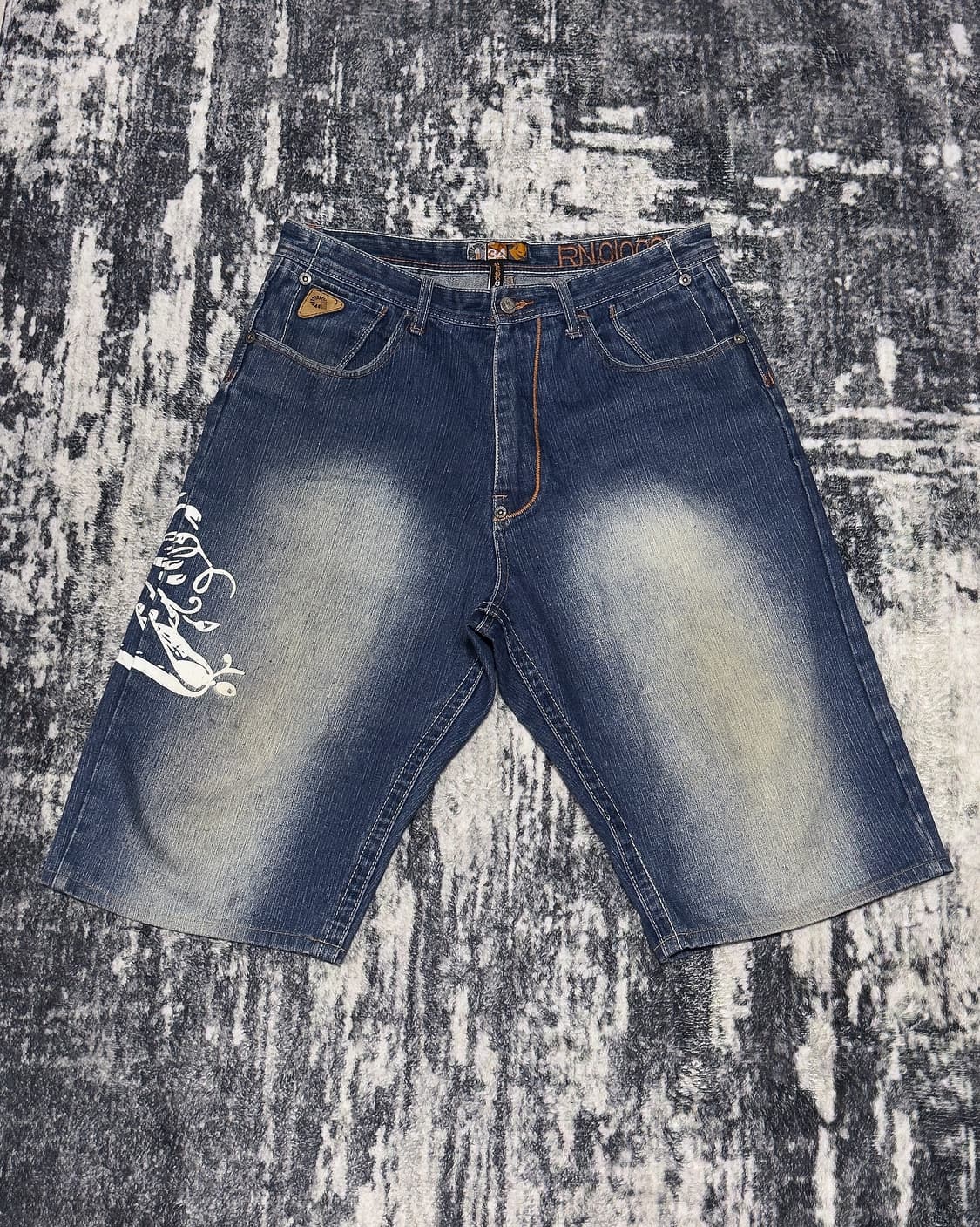 {Akademiks} Back Printing Bermuda Denim  상품이미지2