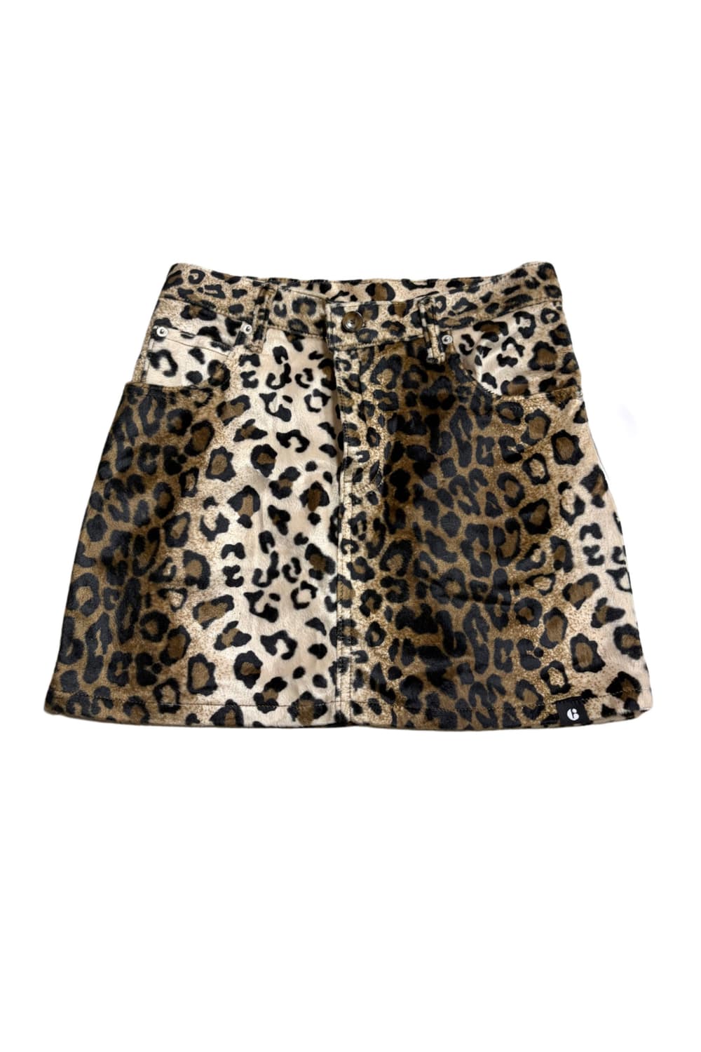 스타일난다 메이드 레오파드 퍼 터치 미니스커트 상품이미지1