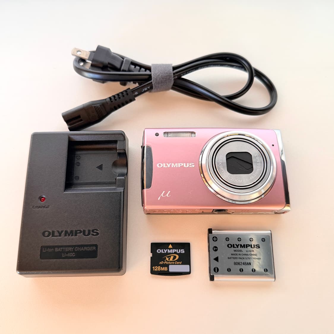 ✨미품 (희귀 컬러/풀구성) ✨딸기우유 핑크! 올림푸스 뮤 1060 상품이미지3