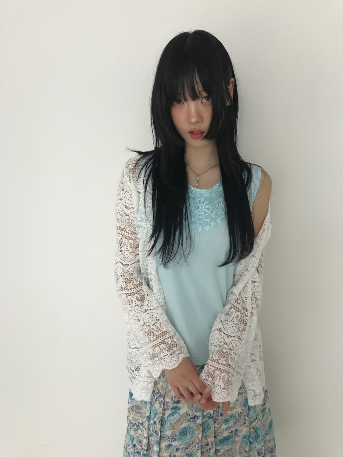 Flower Pleats Skirt(Mint) 상품이미지8