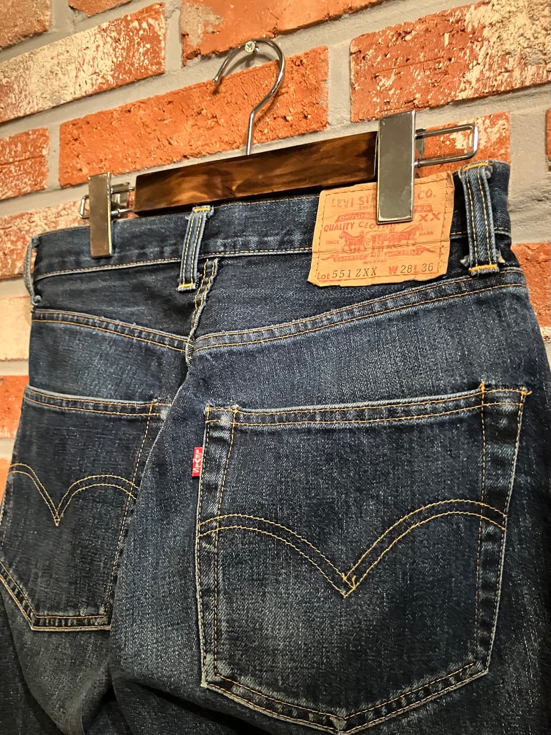 90s USA 빈티지 발렌시아 리바이스 551zxx 501 데님 팬츠 상품이미지6