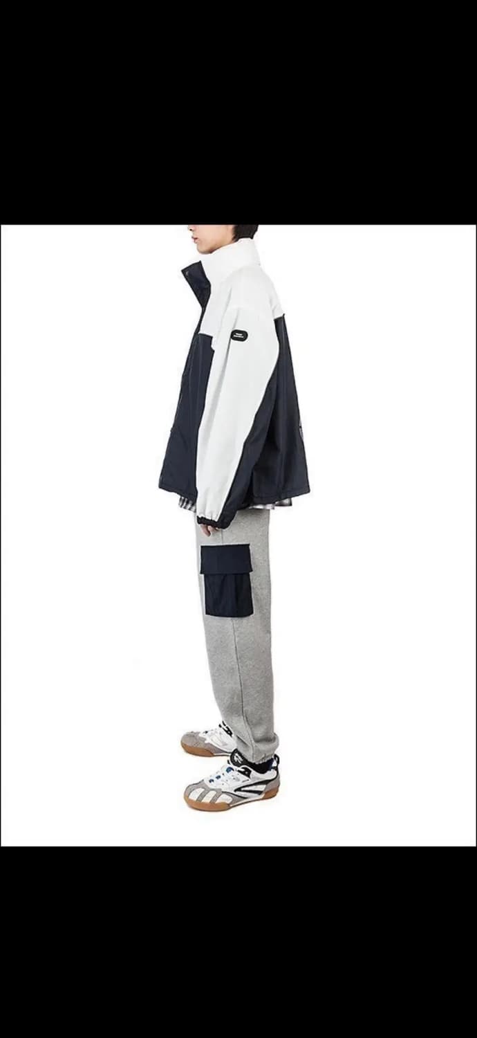 라스벳 초판 리플렉티브 로고 자켓 화이트 네이비 XL 상품이미지3
