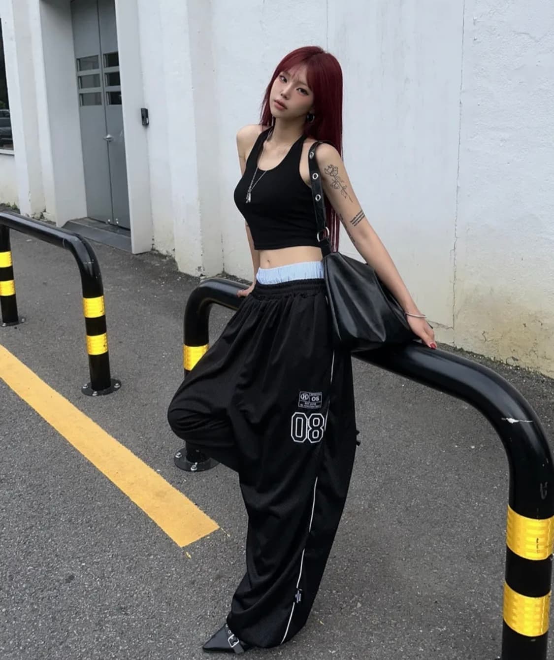 더미스테리어스호텔 패치 메쉬 팬츠 상품이미지6