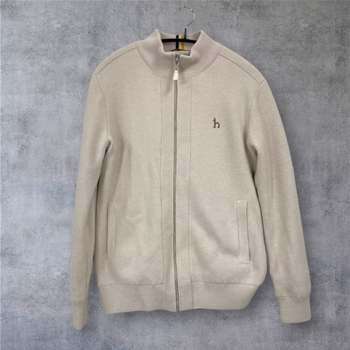 헤지스 Hazzys 아이보리 니트 집업 95 상품이미지7