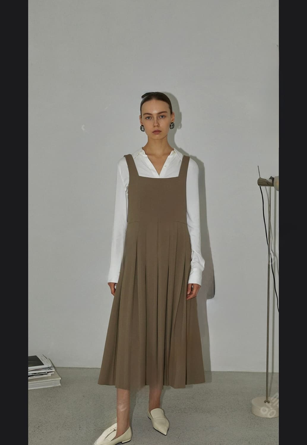 오르 orr 언밸런스 플리츠 드레스 상품이미지3