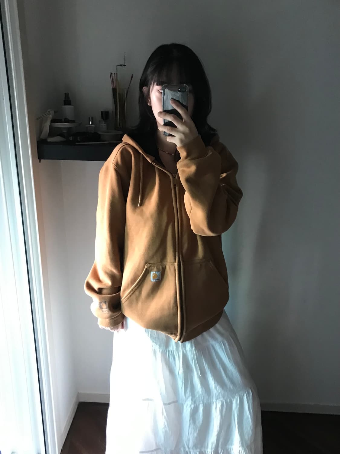 칼하트 써멀 헤비 레인디펜더 된장 후드집업 상품이미지3