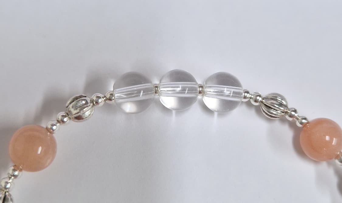 ✨ 천연 원석 묵주 팔찌 (썬스톤 & 백수정) 상품이미지5