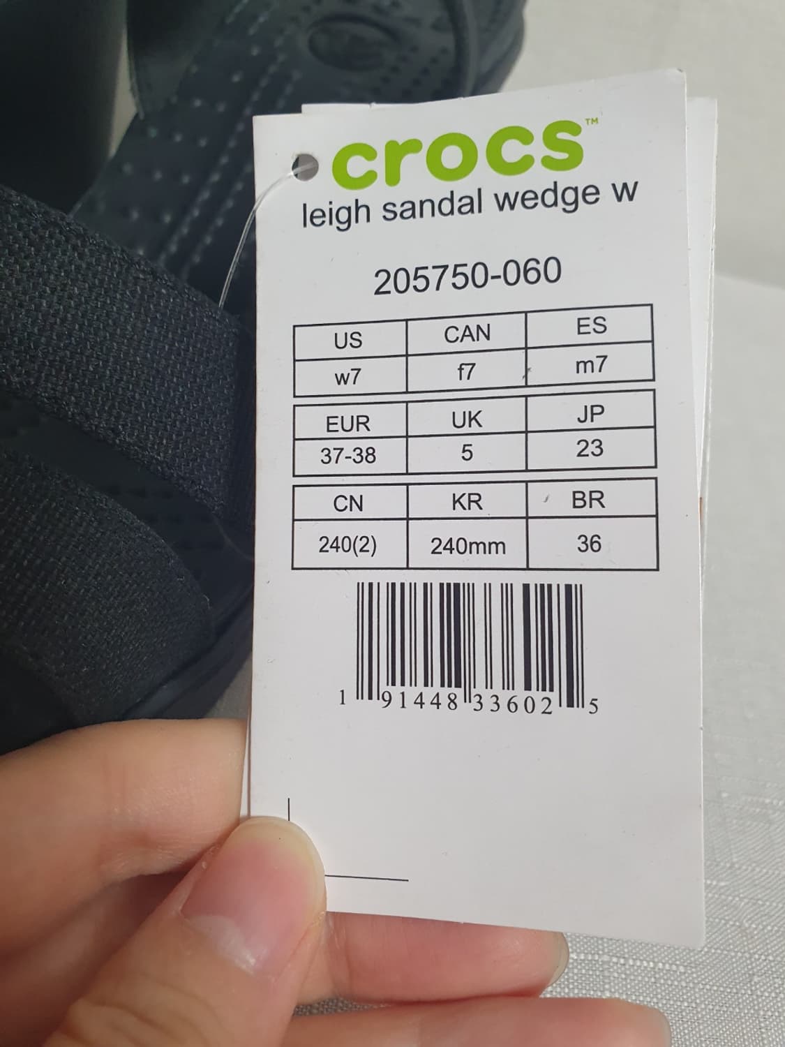 크록스 레이 웨지 샌들 블랙 240mm 상품이미지10