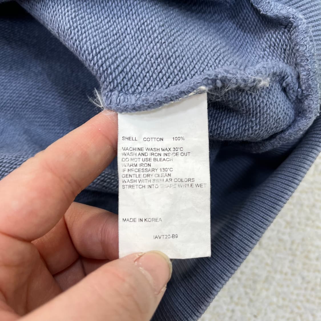 S 비바스튜디오 백로고 맨투맨 0312M1 상품이미지3