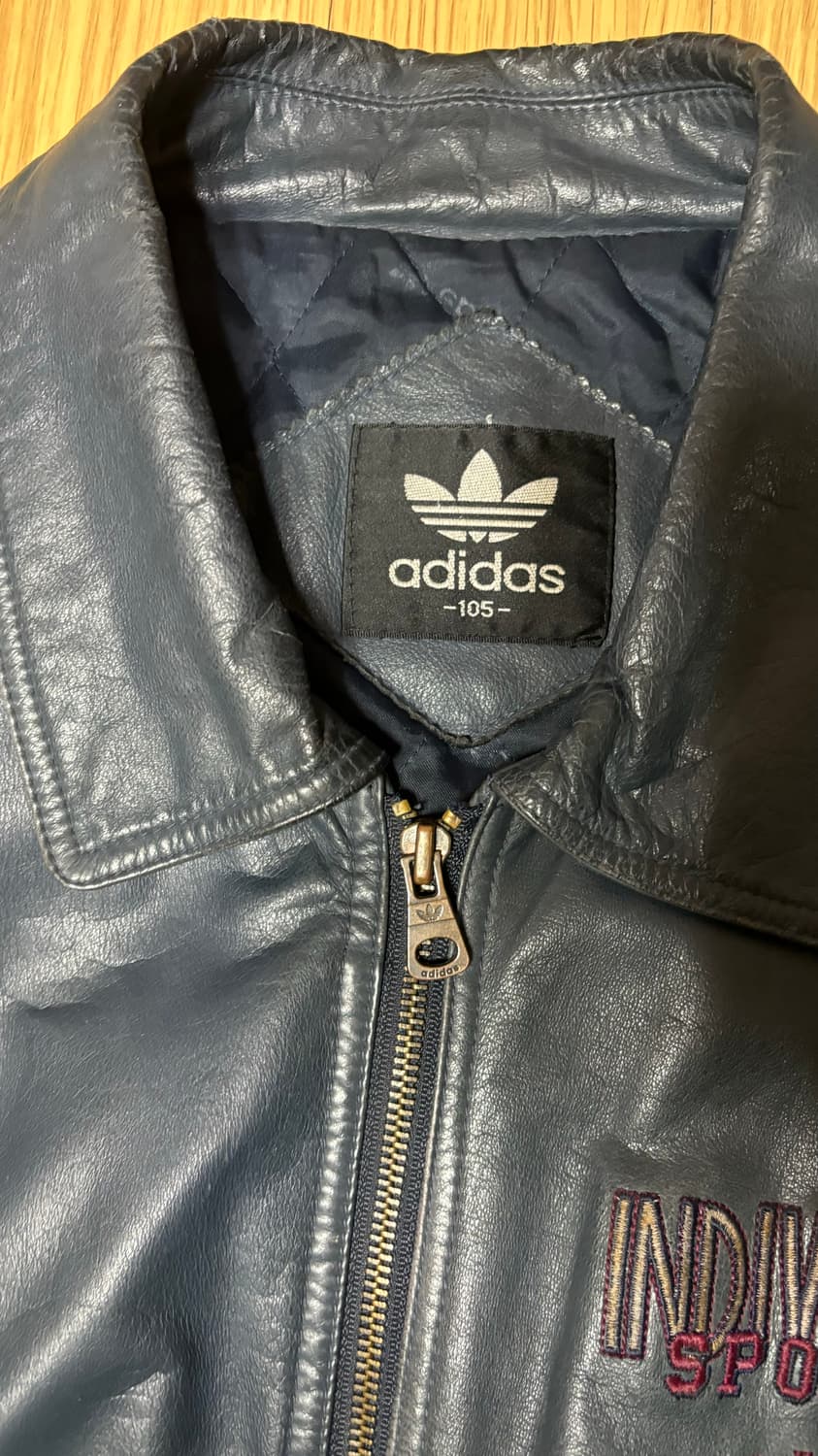 90s Adidas Leather Bomber Jacket 상품이미지5