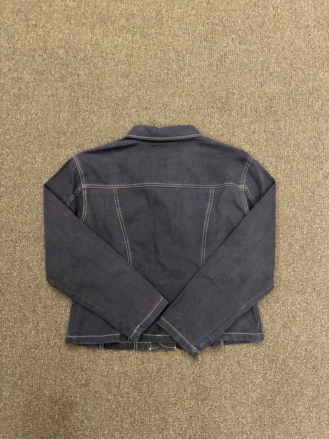 M)Japanese vintage 여성 라인 디테일 데님자켓 상품이미지7