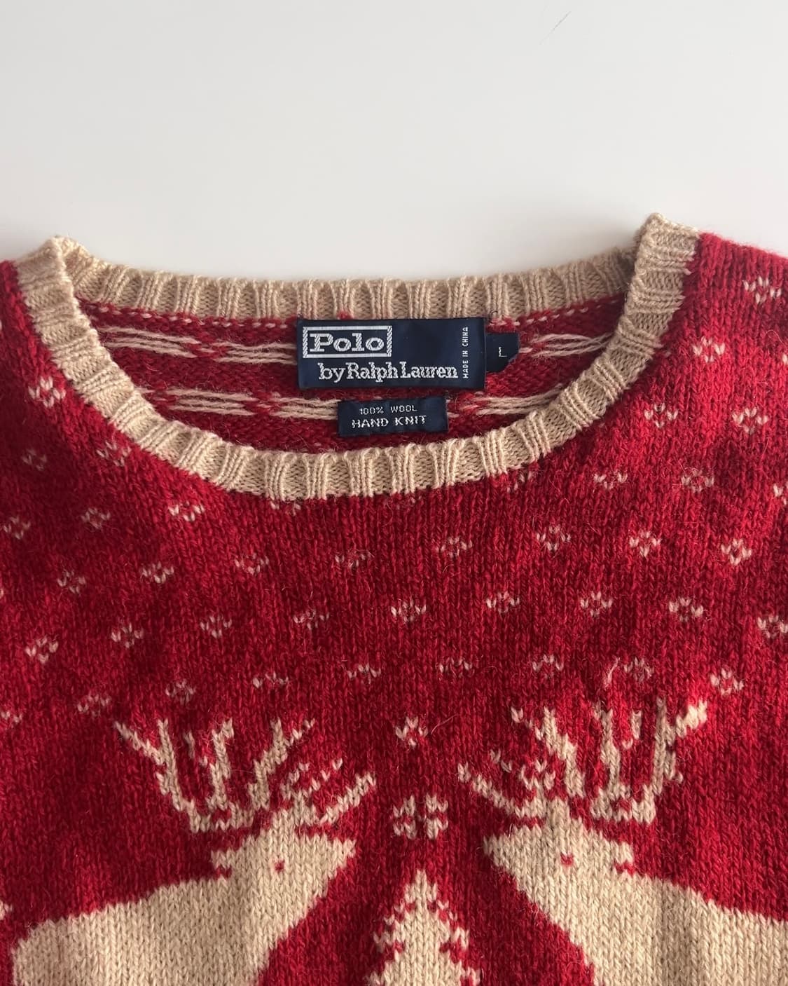 폴로 랄프로렌 노르딕 울 핸드니트 M 상품이미지3