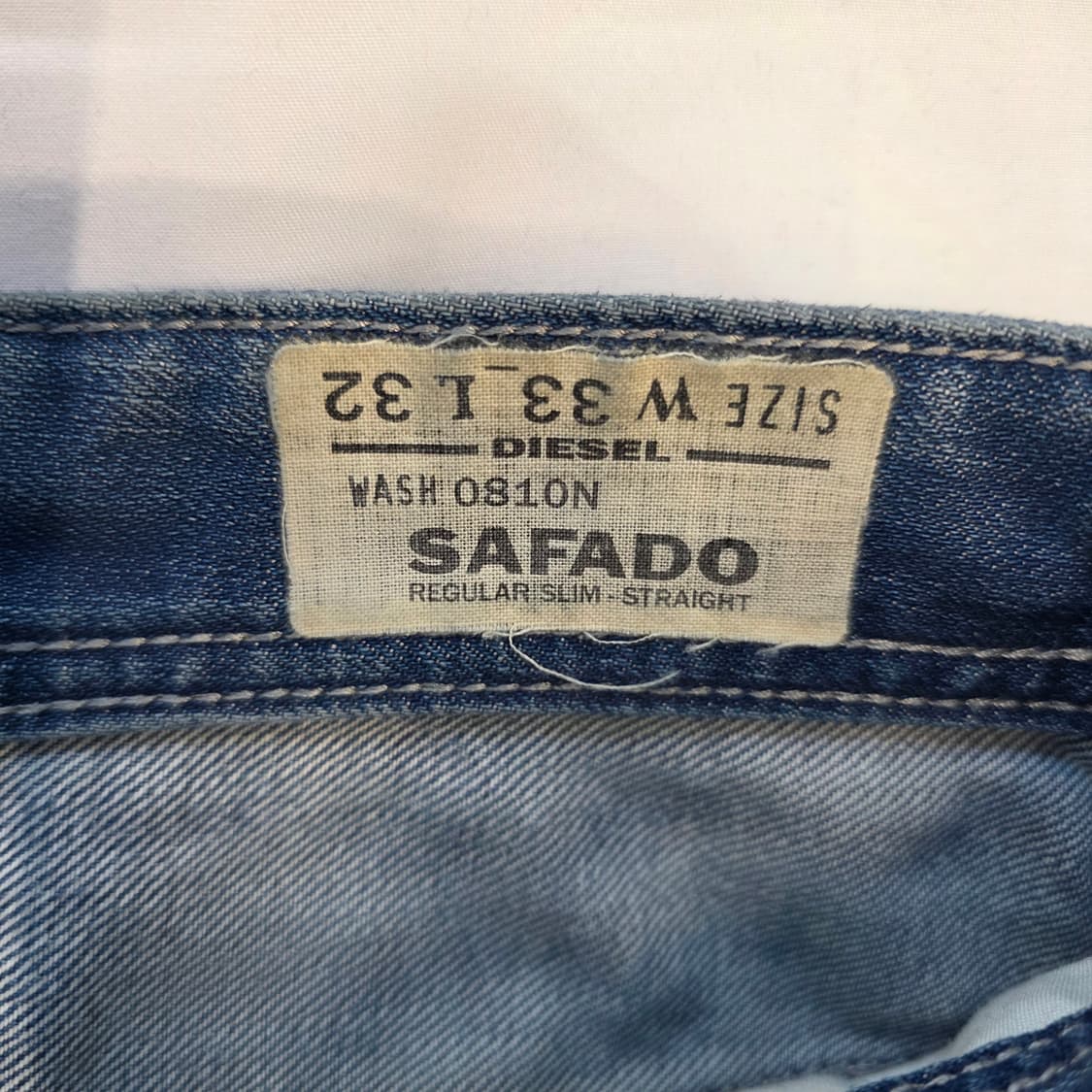 [W33L32]디젤 SAFADO 빈티지 워싱 데님팬츠 상품이미지4