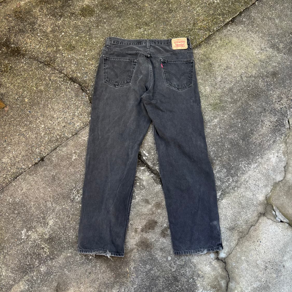 리바이스 550 블랙 릴렉스핏 데님 팬츠 34 32 상품이미지3