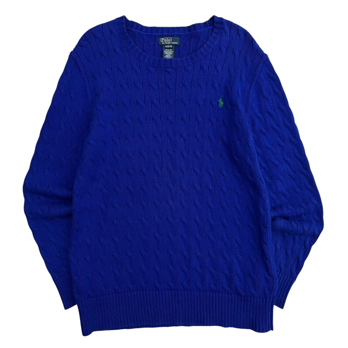 폴로 랄프로렌 그린포니 블루 꽈배기 니트 XL 상품이미지2