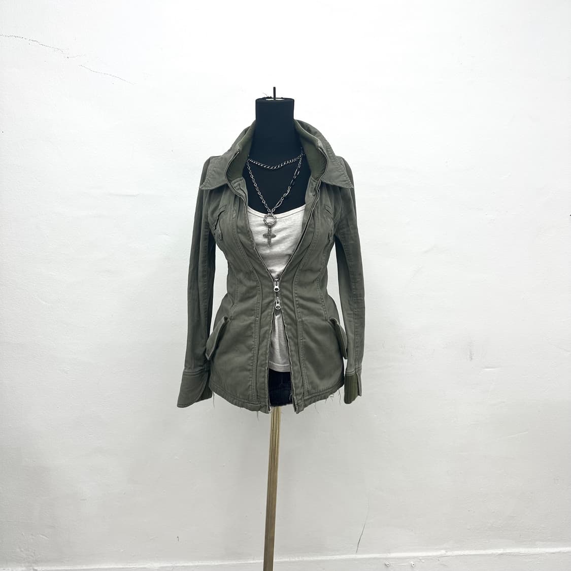 Masion gilfy layered khaki jacket 상품이미지1