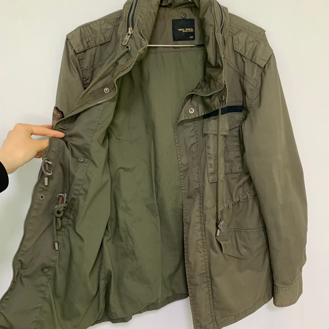 REIZ JEANS 00s 빈티지 하이넥 밀리터리 카고 야상자켓 100 상품이미지3