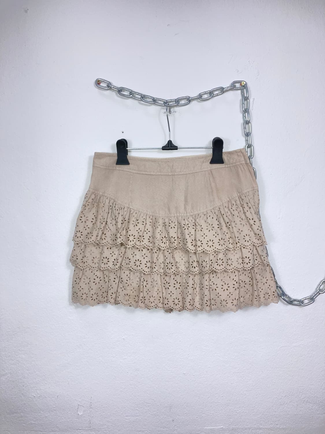 스웨이드 펀칭 스커트 상품이미지1