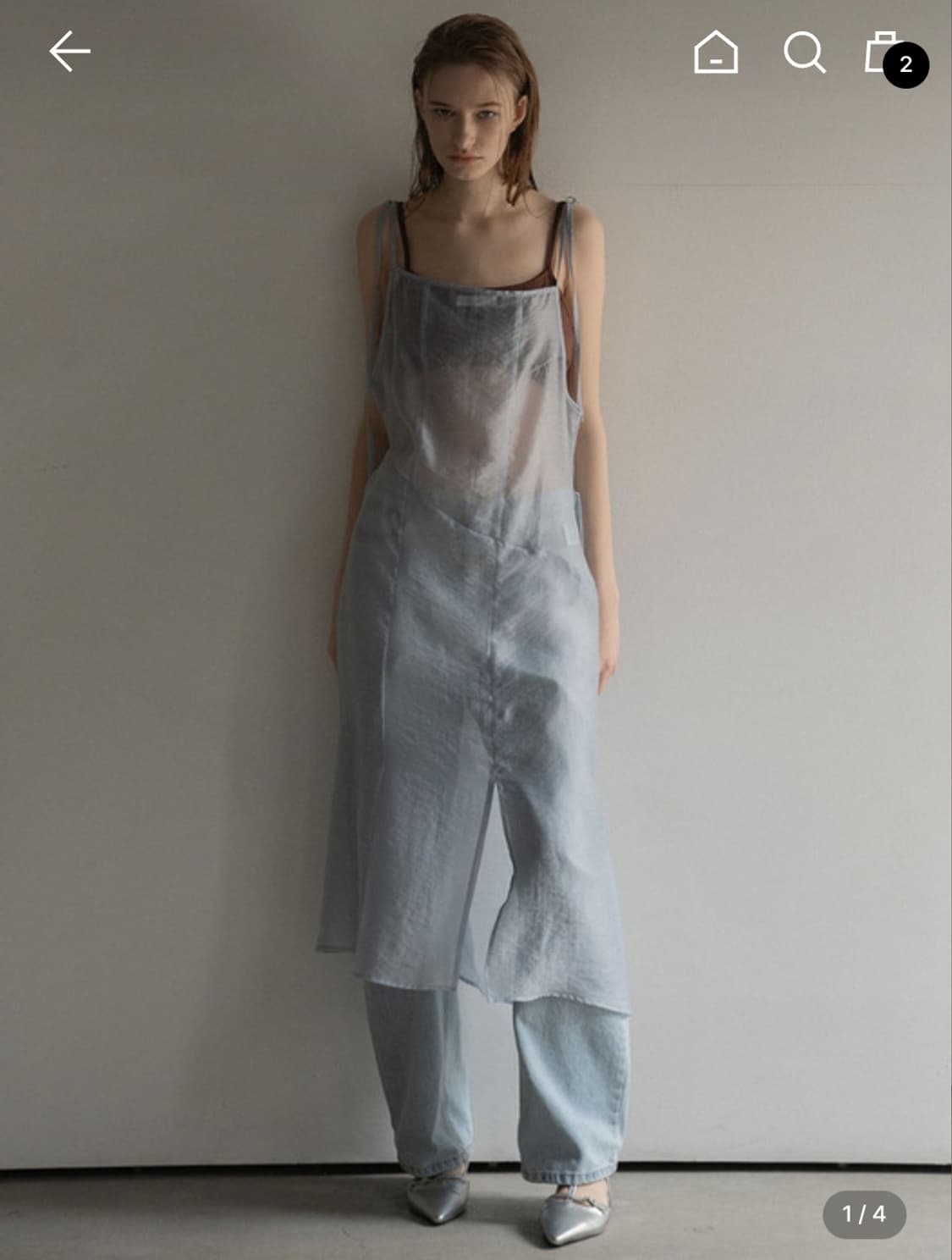 모슈파모슈 레이어드 시스루 원피스 상품이미지1